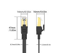 Cable Ethernet CAT 8 40Gbps 2000MHz RJ45 Red LAN Patch Cord Plano Para Modem Router PS 5/4 10m 15m 20m 30m 50ft 100 Pies - details 17