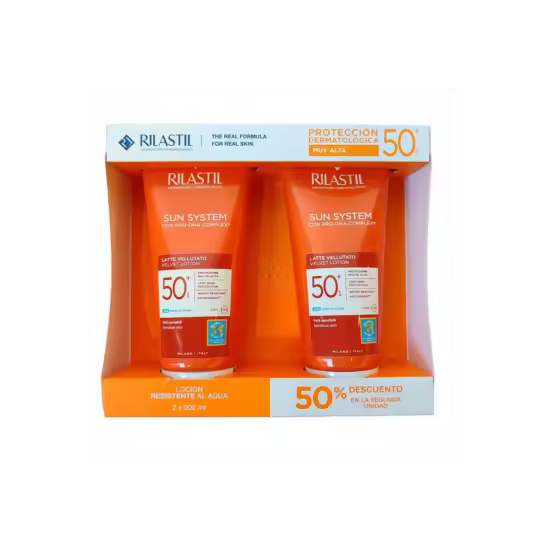 RILASTIL LECHE SOLAR 50 SPF SUN SYSTEM PIEL SENSIBLE PACK 2 X 200 ML - 1