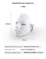 Máscara Facial LED De Terapia De Luz Roja Anti-acné Y Eliminación De Arrugas Rejuvenecimiento De La Piel Blanqueamiento Dispositivo De Belleza Del Rostro Con Carga USB - details 13