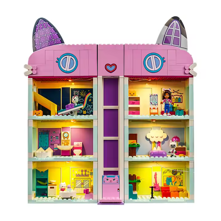 Set De Bloques De Construcción Brick Bling Con Luz LED 10788 Compatible Con Gabby's Dollhouse Accesorios De Iluminación Para Jóvenes De 14 Años Y Más - 1