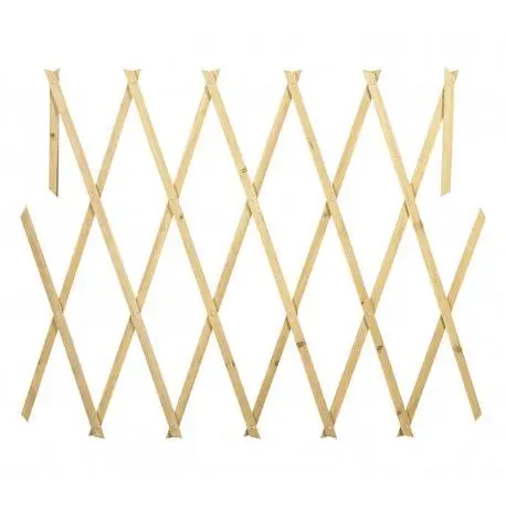 Mediawavestore Rejilla de Madera Extensible Welkhome 150x30 Cm para Plantas y Jardín - 1