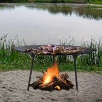 Plancha de Hierro Fundido BOPORO 13'' 17'' para Camping y Barbacoa  Portátil y Resistente - details 7