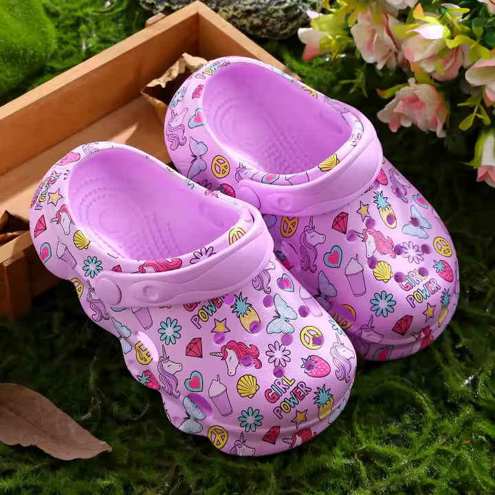Clogs Ligeros Para Niñas No Eslipientes Transpirables Y De Secado Rápido Adecuados Para Uso Interior Exterior Baño Playa Y Piscina - 1