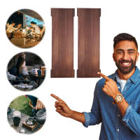 2Pcs Tabla De Camping Multifuncional Unitaria Portátil Tablero De Extensión Para Mesa De Camping IGT Tablero De Comida Para Exteriores Color Madera - details 11