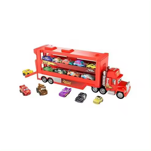 Cars - Camión Mini Mack (con 5 Coches) - Juego Completo - 1