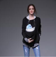 Sudadera con capucha para mujer con cremallera para embarazada, con capucha - details 2