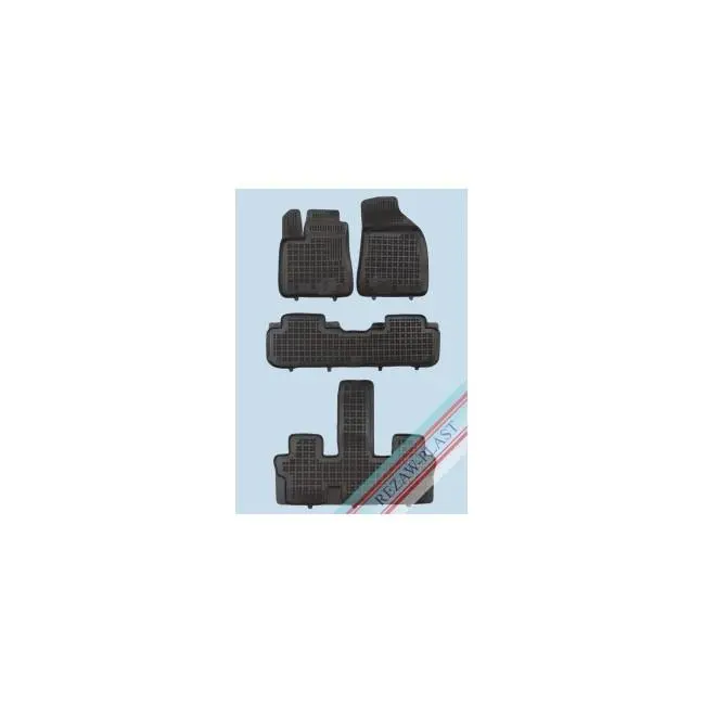Rezaw Plast Alfombrilla caucho 3D premium  Toyota HIGHLANDER III (XV50) Hybrid, version 7 passenger  2013 - 2019  REF: 201440 - 1