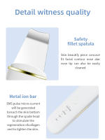 KOCOZA Scraper De Piel Facial Espátula Para Limpiar Poros Y Eliminar Quemaduras De Acné Herramientas De Limpieza Profunda Del Rostro Con 4 Modos Blanco - details 9
