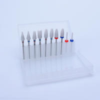 Juego De 10 Piezas De Brocas Para Uñas Kit De Corte De Cerámica Herramientas De Manicura Para Máquina Eléctrica Accesorios De Buras Rotativas - details 2
