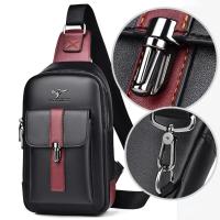 Bolsa De Hombro Para Hombre En Cuero Multi-funcional Deportiva Impermeable Para Correr Y Entrenar Bolsa Mensajera De Viaje Cruzable - details 6