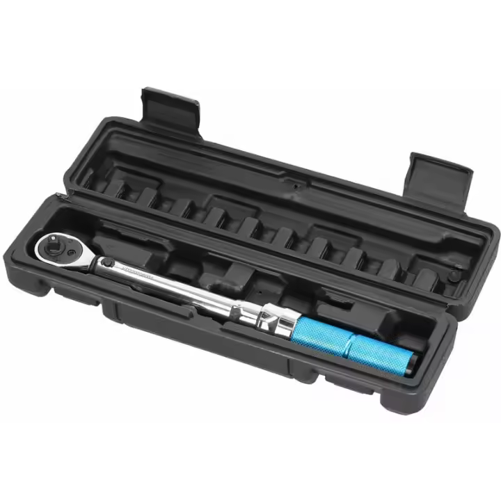 Llave dinamométrica de acero al cromo vanadio de alta precisión, 1/4 de accionamiento, 5 25 Nm, llave dinamométrica preestablecida para reparación de automóviles en el hogar con caja de almacenamiento, juego de piezas de 5-25 Nm - 1
