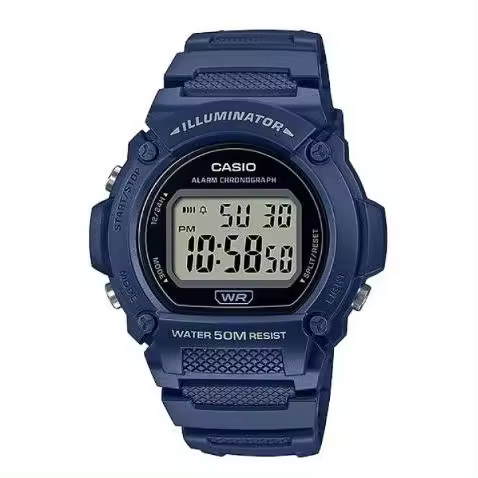 Casio W-219H-2A Reloj Digital Deportivo para Hombre, Diseño Resistente, Luz LED y Resistencia al Agua de 50 Metros - 1