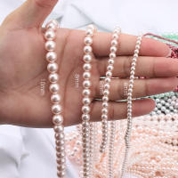 Perlas De Imitación De Vidrio Redondas Para DIY Joyería Pulseras Collares Decoración De Ropa 4 6 8 10mm Espaciadores Sueltos - details 1