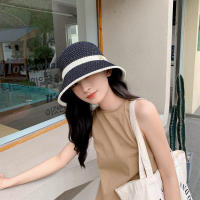 Sombrero De Pescador De Paja Panamá Para Mujer Protección UV Plegable Estilo De Olla De Verano Con Costuras Huecas - details 5