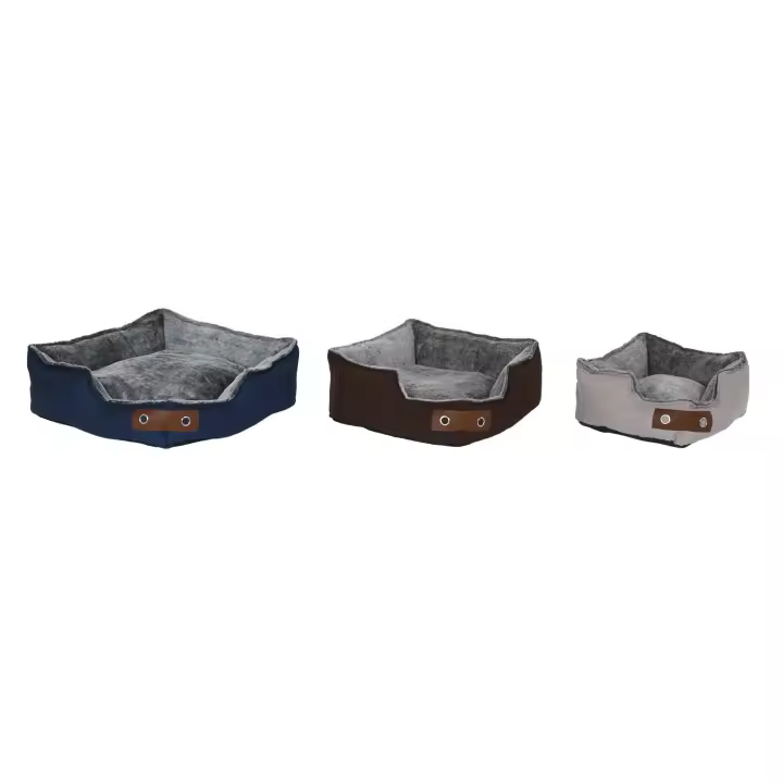 Cama Mascota Set 3 Poliester 60X60X20 Azul Marino - Fijalo - El mejor complemento para tu hogar. - 1
