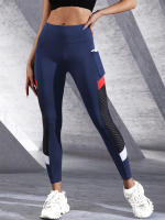 Leggings De Yoga Para Mujer Con Banda Alta Y Bolsillos Lado Colorblock Malla Control De Abdomen Leggings Modelantes Para Ejercicio - details 11