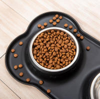 Tazas De Alimento Y Agua Para Perros Y Gatos Con Almohadilla Antideslizante De Acero Inoxidable Durable Anti-slip Feeder De Alimentos Y Agua Para Mascotas - details 7