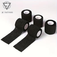 JC TATTOO 12Pcs Vendas De Adhesión Autolimitante Para Tatuaje Cubierta De Protección Para Dedos No Tejida Impermeable Accesorios De Tatuaje - details 0