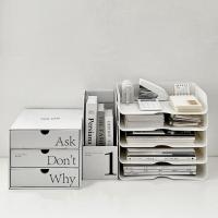 Estantería De Escritorio Multifuncional A4 Para Almacenamiento De Archivos 2 Piezas Para Oficina Y Dormitorio De Estudiantes - details 0