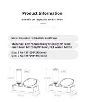 Tazas Para Gatos Y Perros Doble Alimentador De Agua Y Alimentos Inclina 15 Grados Tazas Elevadas Con Botella Automática Para Mascotas - details 9