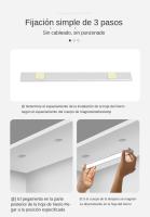 Lámpara Nocturna Con Sensor De Movimiento USB Tipo-C Luz LED De Tres Colores Para Armario De Cocina Dormitorio Iluminación Interior - details 13