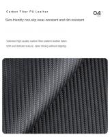 Funda De Volante Universal De Cuero Punched Con Fibra De Carbono Antideslizante Y Resistente Al Desgaste Para Todas Las Estaciones - details 4