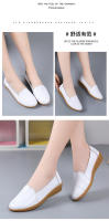 Zapatos De Cuero Genuino Para Mujer Blancos Loafers Estilo Clásico Verano Zapatos De Enfermera Plana De Cuero Para Adultos Casual - details 8
