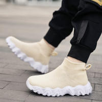 Zapatillas De Deporte Para Niños Y Niñas Suela Alta Cómodas Transpirables Moda Tejidas Zapatos Deportivos Casuales Para Correr Y Tenis - details 5