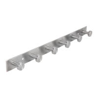 Cofan Perchero de pared con 3, 4 o 6 ganchos | Material: acero inoxidable 304 | Acabado: satinado | Colgador de pared para baños, entradas, cocinas, pasillos, dormitorios | Tres Medidas Diferentes - details 2
