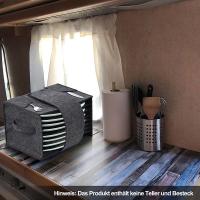 Organizador De Cocina Bolsa De Almacenamiento Estante Para Vajilla Y Cucharas De Sopa Soporte De Vidrio Y Platos Accesorios De Viaje - details 1