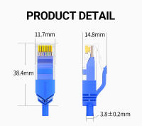 Cable Ethernet AMPCOM CAT6A Ultrafino RJ45 Cable De Red UTP Para Computadoras De Escritorio Modem Router Conexión LAN a 1000Mbps - details 19