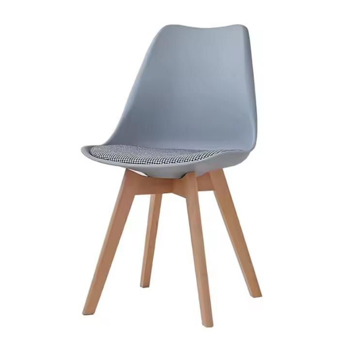 ORION91 Silla LYRA Cojín Acolchado de Lino, Sillas para Cocina, Oficina, Sala de Estar – Color GRIS 40 x 49 x 82 cm - SpazioLuzio - 1