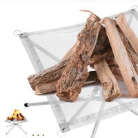 Pit De Fuego Portátil Para Exteriores Grill De Acero Inoxidable Plegable Con Malla Soporte Para Leña Plancha Collapsing Heat Multi-purpose - details 2