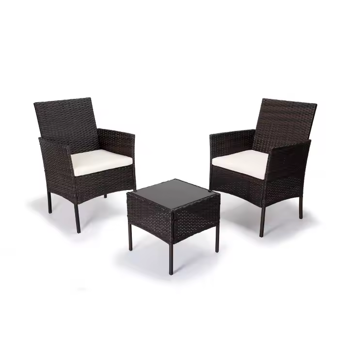 Conjunto Mesa + 2 Sillones de Ratan PE. Muebles de Jardin y Terraza     Saldos y Stocks - 1