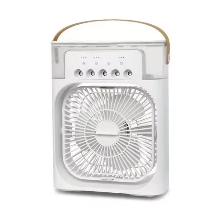 Rosa Eternal MAXHOME-Ventilador de aire acondicionado portátil, mini refrigerador de Aire evaporative with Luz LED de 7 Colores, 3 velmodades de Viento, 3 Modos de pulverización, Negro, Azul y Blanco - 1