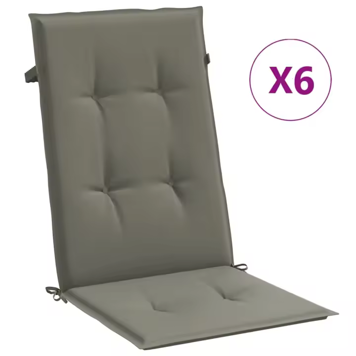 Fundas para Silla respaldo Tall 6 UDS lona gris Dark melange - 1