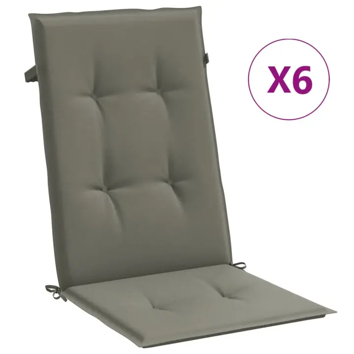 Fundas para Silla respaldo Tall 6 UDS lona gris Dark melange - 1