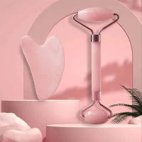 Masajeador De Rostro Y Cuello Con Rodillos De ABS Doble Final Para Desbloquear Y Relajar Como Jade No Rose Crystal - details 8