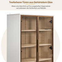 Elegant Vitrina de Vidrio with Dos Puertas-70 * 35 * 150cm-Puerta de Vidrio, Pitas Doradas, Estante Móvil, Vitrina with Luz LED, Gabinete, Vitrina de Vidrio, Gabinete Alto, Vitrina Vertical - details 1