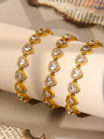 2025 Brilliant Fashion 5A Cubic Zirconia Corazón CZ Cluster Collar para las mujeres, Novia, lover, Halo CZ Collar de Cadena de Tenis de Cuello - details 11