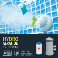 INTEX Piscina desmontable rectangular Prism Frame, Medidas 400x200 cm, Material resistente triple capa, capacidad 8.418 litros, incluye depuradora de cartucho, tapiz, cobertor y escalera de seguridad, Tecnología Hydro Aeration - details 4