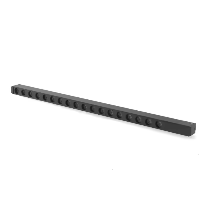IluminaShop - Foco Lineal Hall LED Negro 18W para Carril Magnetico Monofasico Detail Chip Osram 48V CRI 90 UGR 17 Serie Detail - 1