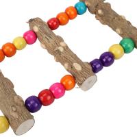 Juguete Para Aves Lámpara De Madera Natural Con Bola Colorida Y Escalera Para Papagayos Conures Cacatúas Y Cacatuyos D9253 - details 6