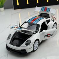 Coche De Simulación 911 GT3 En Escala 1/32 Con Sonido Y Luz Coche Deportivo De Metal Diecast Regalo Para Niños Colección Modelo De Automóvil - details 12