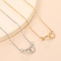 Ankleta De Corazón Doble Hueco Cadena Delgada Simplicidad Elegante Pulsera De Tobillo Para Playa Joyería De Pie Para Mujeres - details 2