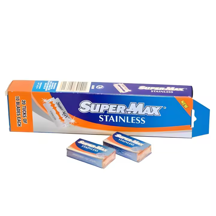 Asuer Paquete cuchilla afeitado Supermax 200 und. Acanalado Platinum - 1
