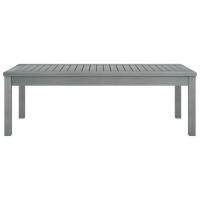 vidaXL Mesa de centro de madera maciza de acacia gris 100x50x33 cm - details 1