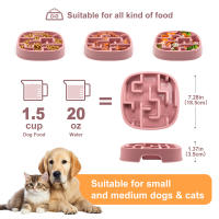 Tazas De Alimentación Para Perros Y Gatos Anti Ahogamiento Ralentizador De Comida Alimentos Feeder Plástico Para Prevenir La Obesidad - details 6
