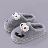 Nuevos Pantuflas De Hombre Invierno Dibujos Animados Divertidos Suela Suave Antideslizante Plataforma Pantuflas De Terciopelo Cálido Para Interiores Casual Algodón Zapatos Para El Hogar - details 7