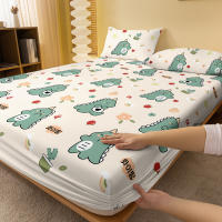 Sábana Ajustada Con Impresión De Dinosaurio Cartoon Animal Pequeño Sábana De Cama Con Diseño De Dormitorio Sin Almohadillas (excluyendo Fundas De Almohada) Material Poliéster 100% - details 1